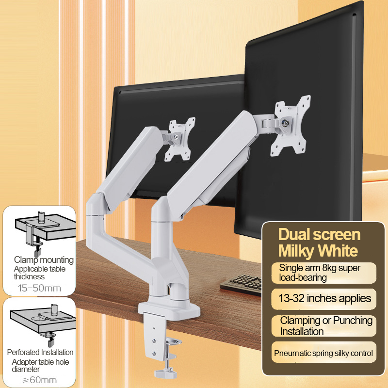 Desk Setup Monitor Arm - ขาตั้งจอภาพปรับระดับความสูงได้ VESA 100x100 มม. รองรับจอภาพคู่ขนาดสูงสุด 32