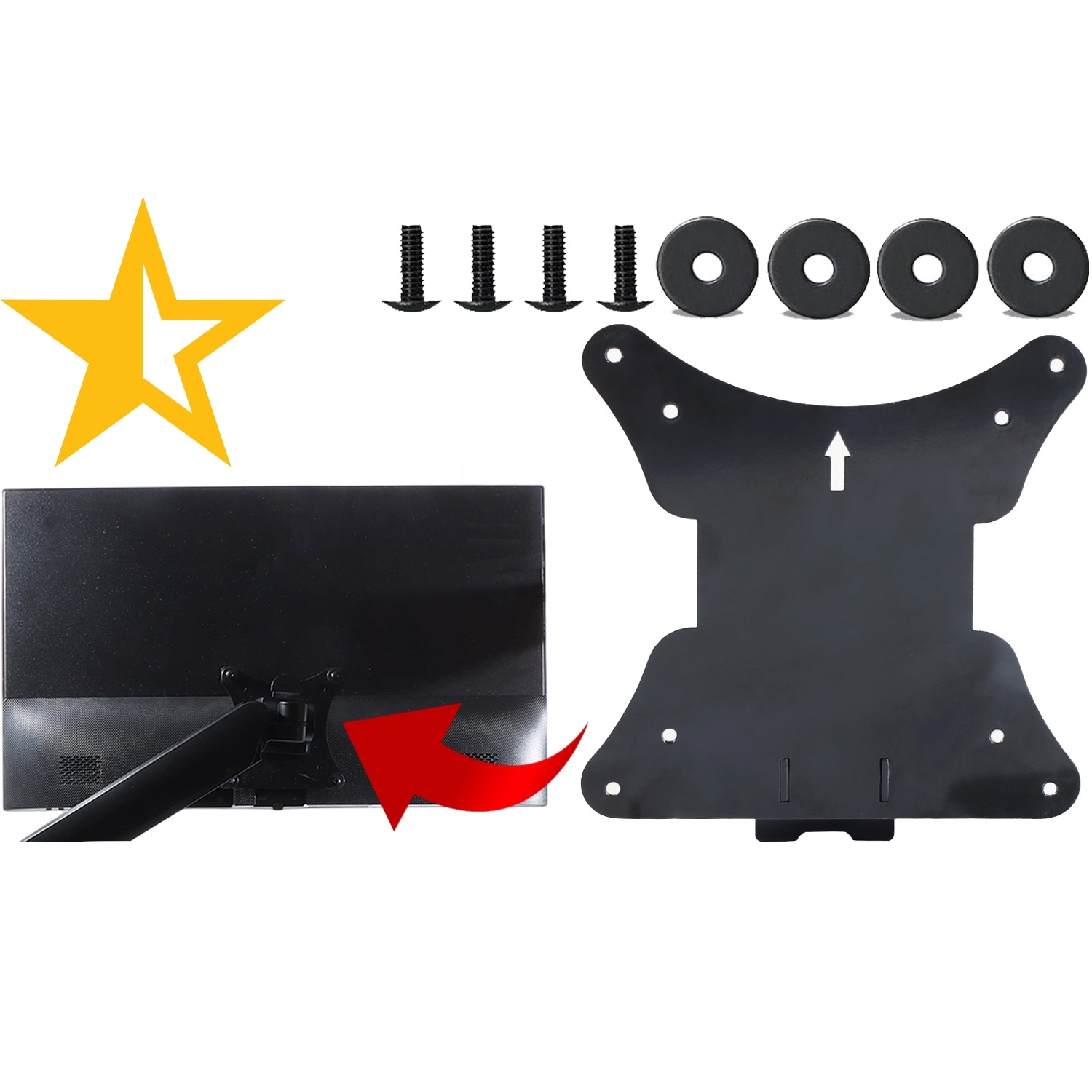 Desk Setup Monitor Arm - อะแดปเตอร์ยึด VESA สำหรับ Acer SH242Y SA242Y