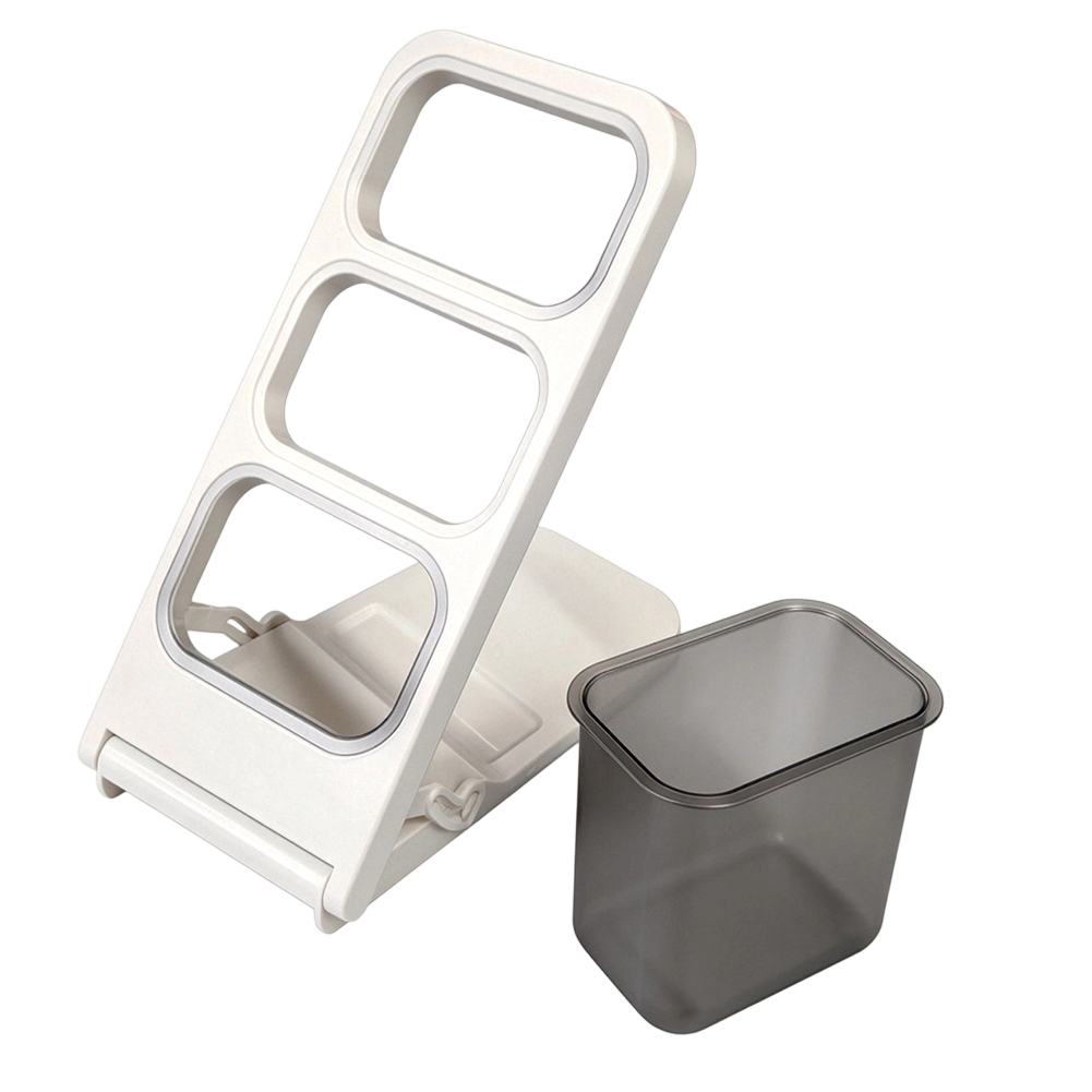 Desk Setup Workspace - กล่องเก็บปากกา 3 ชั้นแบบมินิมอลสำหรับพื้นที่ทำงานสร้างสรรค์ - ดีไซน์เอียงเพื่อการเลือกใช้อุปกรณ์ที่รวดเร็วและการจัดโต๊ะทำงานให้เป็นระเบียบ