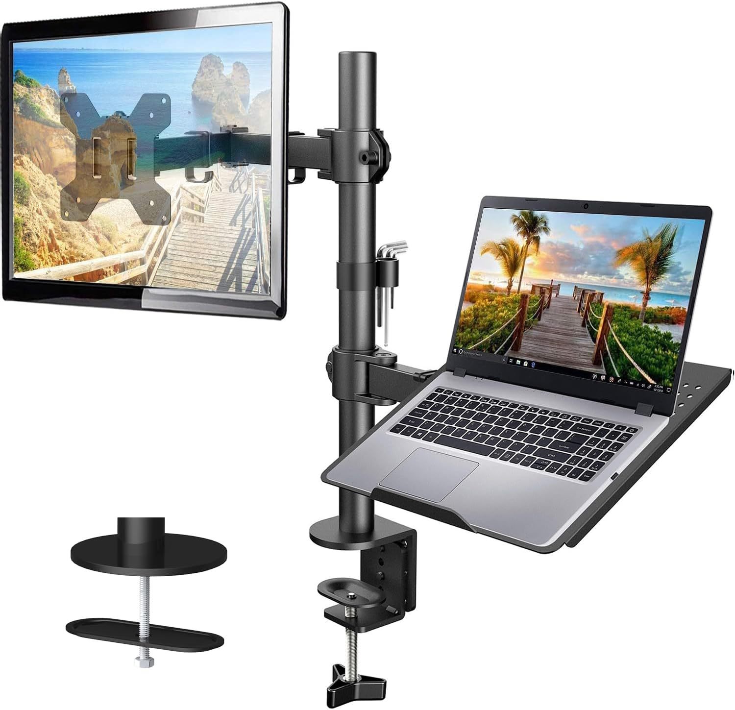 Desk Setup Monitor Arm - DL-MD30LP ขาตั้งแล็ปท็อปปรับระดับความสูงได้ 400 มม. 10'-15' +