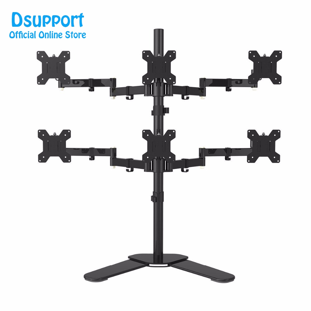 Desk Setup Monitor Arm - ขาตั้งจอภาพ LCD LED แบบหกแขน สำหรับติดตั้งบนโต๊ะ แข็งแรงทนทาน